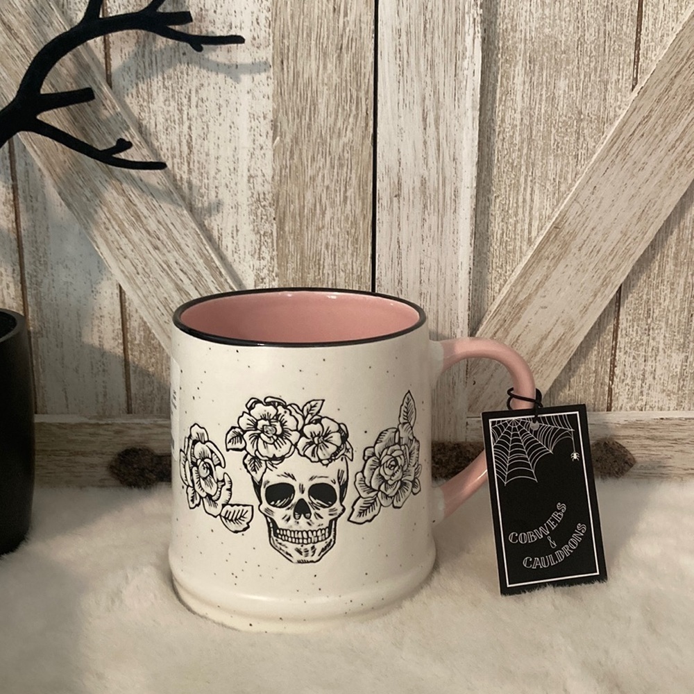 Cobwebs and Cauldrons Skull Mug